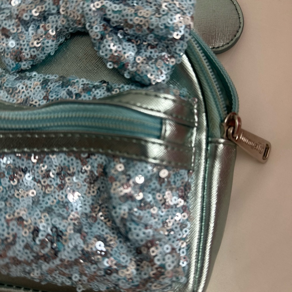 Sequin Bow Mini Backpack - Mint Green - image 3